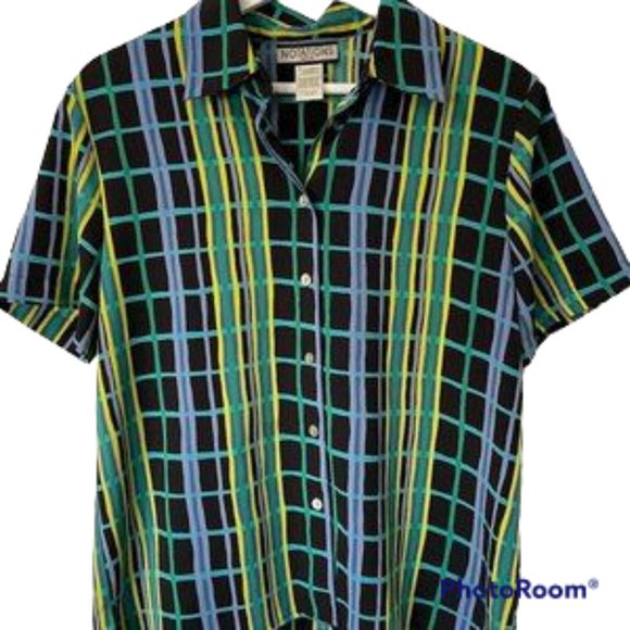 Notations Striped Short Sleeve Shirt - Picture 2 of 3